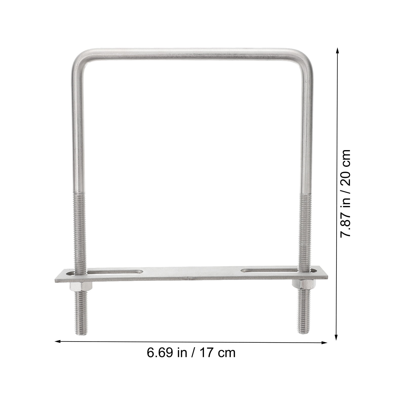 BESTYASH 4 Pieces Stainless Steel Right Angle U Bolts for Outdoor Applications and Aluminum Column Base Support