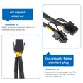thumbnail image 3 of Homoyoyo Cable De Alimentación Negro Para GPU Adaptador 6 Pin A 8 Pin Doble Con Profesional, 3 of 7