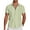 Light Green, variant on Coshow Men's Button Down Short Sleeve Shirt Cuban Guayabera Casual Summer Linen Beach Shirt