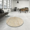 thumbnail image 3 of Ahgly Company Indoor Round Abstract Camel Brown Area Rugs, 8' Round, 3 of 6