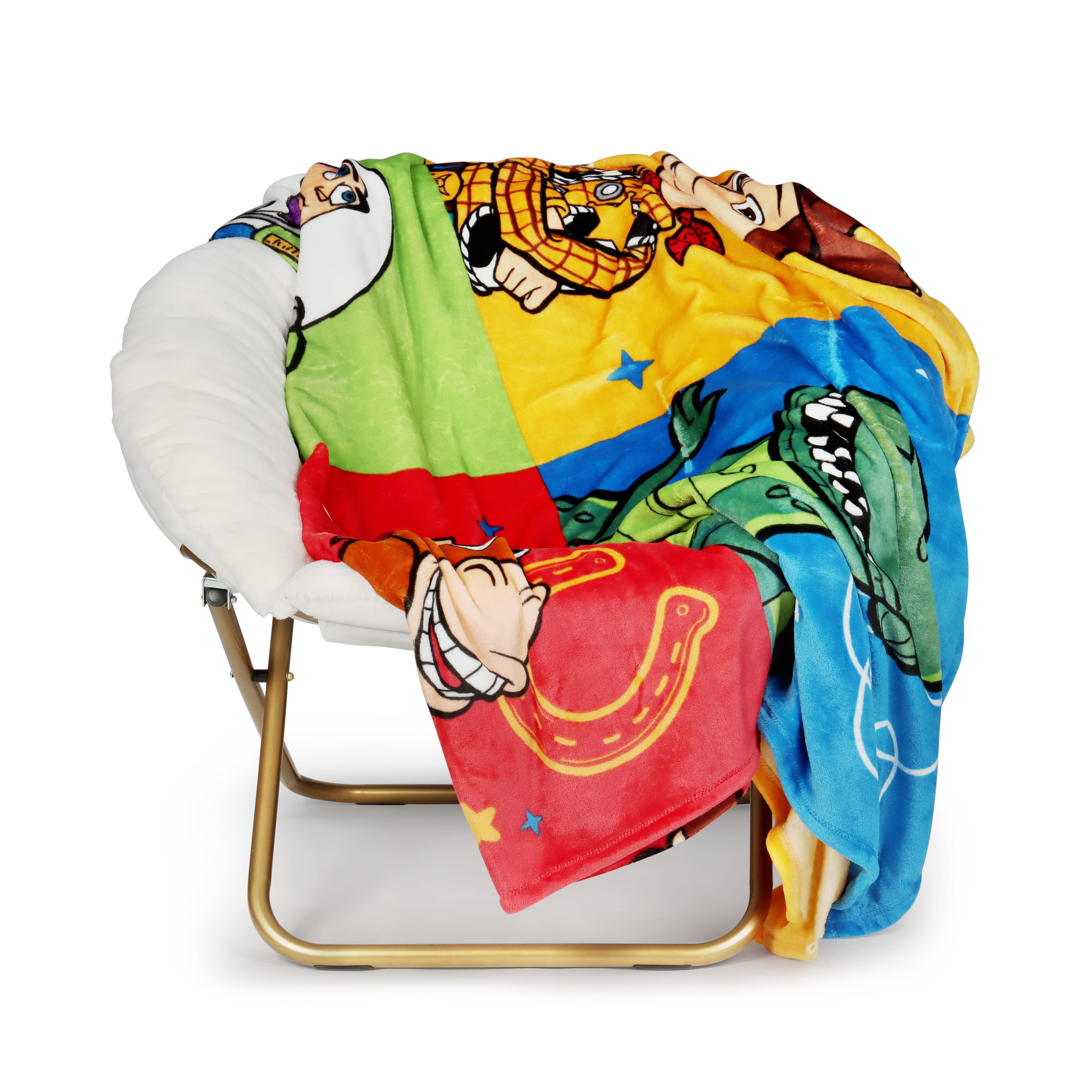 Toy Story Silk Touch Colorblock Kids Throw Blanket, Polyester, Multicolor, 62" x 90", Disney