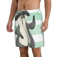 thumbnail image 2 of Disketp Men'S Swim Trunks Hawaiian Breathable Surf Beach Swimsuits Mesh Lining Beach Shorts With Pockets-Cute Raccoon, 2 of 9