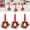 Red, variant on 6 Pcs 9.8" Christmas Wreaths for Windows Kitchen Cabinets, Kitchen Cabinet Wreath, Mini Christmas Wreath with Cedar Cypress Eucalyptus Leaf Pinecones Red Berried Bow for Fireplace Front Door