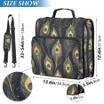 thumbnail image 2 of FORMRS Zipper Binder with Shoulder Strap 2-inch Ring 500 Sheet Capacity File Bag, Peacock Feathers Pattern, 2 of 5