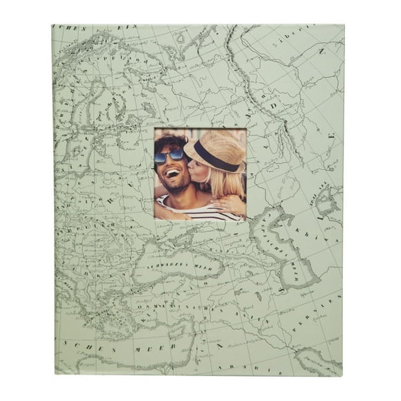 Album de photos Pinnacle Frames à motif de carte du monde à 4 photos par page 55 pages-440 pochettes photo