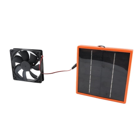 M Buder Solar Panel Fan Kit, 5W 12V Solar Powered Fan with Bracket, Portable DIY Cooling Ventilation Fan for Chicken Coop Greenhouse Shed (4.7 x 4.7 in / 12 x 12 cm)