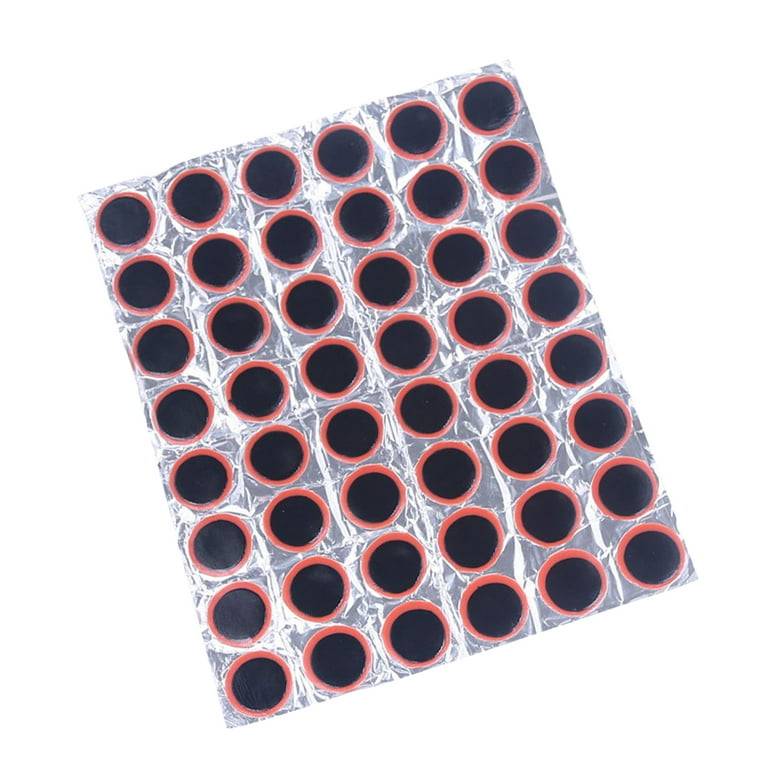 FRCOLOR 48Pcs 25mm Motor Bike Tyre Tire Inner Tube Puncture Rubber Patches Repair Kit