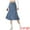 Blue, variant on DARING DIVA Women's High Waisted A-Line Flared Midi Casual Denim Skirt XS Dark Blue
