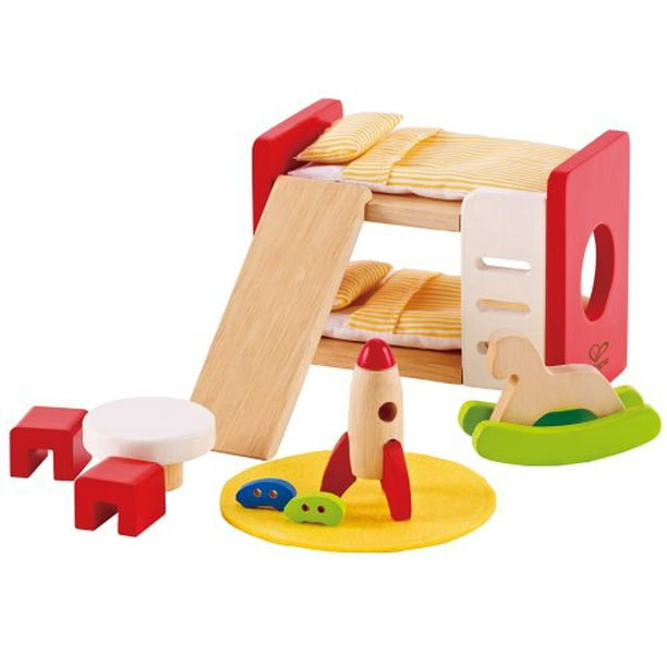 Hape Happy Family Doll House Furniture Children's Room Walmart