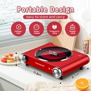 Techwood 1200W Portable Infrared Ceramic Hotplate with Thermostat, Countertop Cooktop