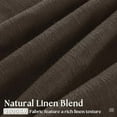 thumbnail image 3 of Dark Chocolate Pinch Pleated Linen Curtains 2 Panels for Living Room Bedroom Memory Training Shaped Semi Sheer Pleat Drapes with Hooks Rings Light Filtering Window Curtain 40x84, 3 of 9