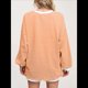 thumbnail image 5 of Camiseta de Larga Extragrande para Mujer, Túnica A Rayas con Bloques de Color, Sudadera Holgada de Otoño con Cuello Redondo Naranja S, 5 of 10