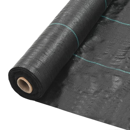 Weed & Root Control Mat 6.6'x16.4' - Durable Black Fabric, UV Resistant, Ideal for Gardeners & Landscaping