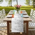 thumbnail image 4 of Table Runners 70 Inches Long Dress Scarves, Eucalyptus Leaves Farmhouse Coffee/Dining/Kitchen Table Decor, Holiday Table Runner, Grey Summer Botanical Weeping 13x70 Inch, 4 of 9