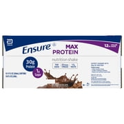(3 pack) Ensure Max Protein Shake, 30g Protein, Milk Chocolate, 11 fl oz, 12 Pack