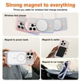 thumbnail image 4 of Allytechgroup Magsafe Competible Phone Case for Apple iPhone 13 Pro Max, with Screen Protector Transparent Matte Back Cover Anti-Scratch Slim Shockproof Case for Women Men, Lightpurple, 4 of 7