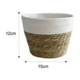 thumbnail image 2 of Straw Flowerpots Flower Baskets Stylish & Versatile Storage Basket For Living Room Porch Balcony, 2 of 2