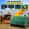 thumbnail image 5 of BENTISM Outdoor Waterproof 100 Gallon Galvanized PE Tarpaulin Deck Box with User Manual, Green, 5 of 9