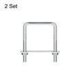 thumbnail image 3 of Unique Bargains Square U-Bolts 2 Sets 62mm Inner Width 90mm Length M8 304 Stainless Steel U Clamp Bolt, 3 of 5