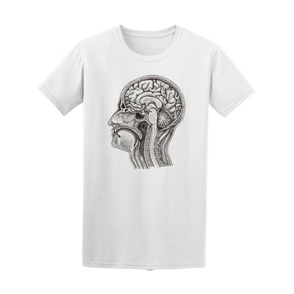 Vintage Style Human Brain T-Shirt Men -Image by Shutterstock, Male XX-Large