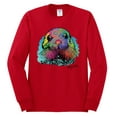 thumbnail image 2 of Wild Bobby, Colorful Neon Seal Animal Lover Mens Long Sleeve Shirt, Red, X-Large, 2 of 3