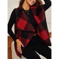 thumbnail image 5 of Cupshe Women's Outwear Plaid Sleeveless Open-Front Pocket Jacket, 5 of 5