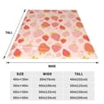thumbnail image 3 of Pofeuu Strawberry Print Ultra-Soft Micro Fleece Blanket,for Bed Or Sofa,All Season Throw Blankets Flannel Blanket-60"x50", 3 of 7