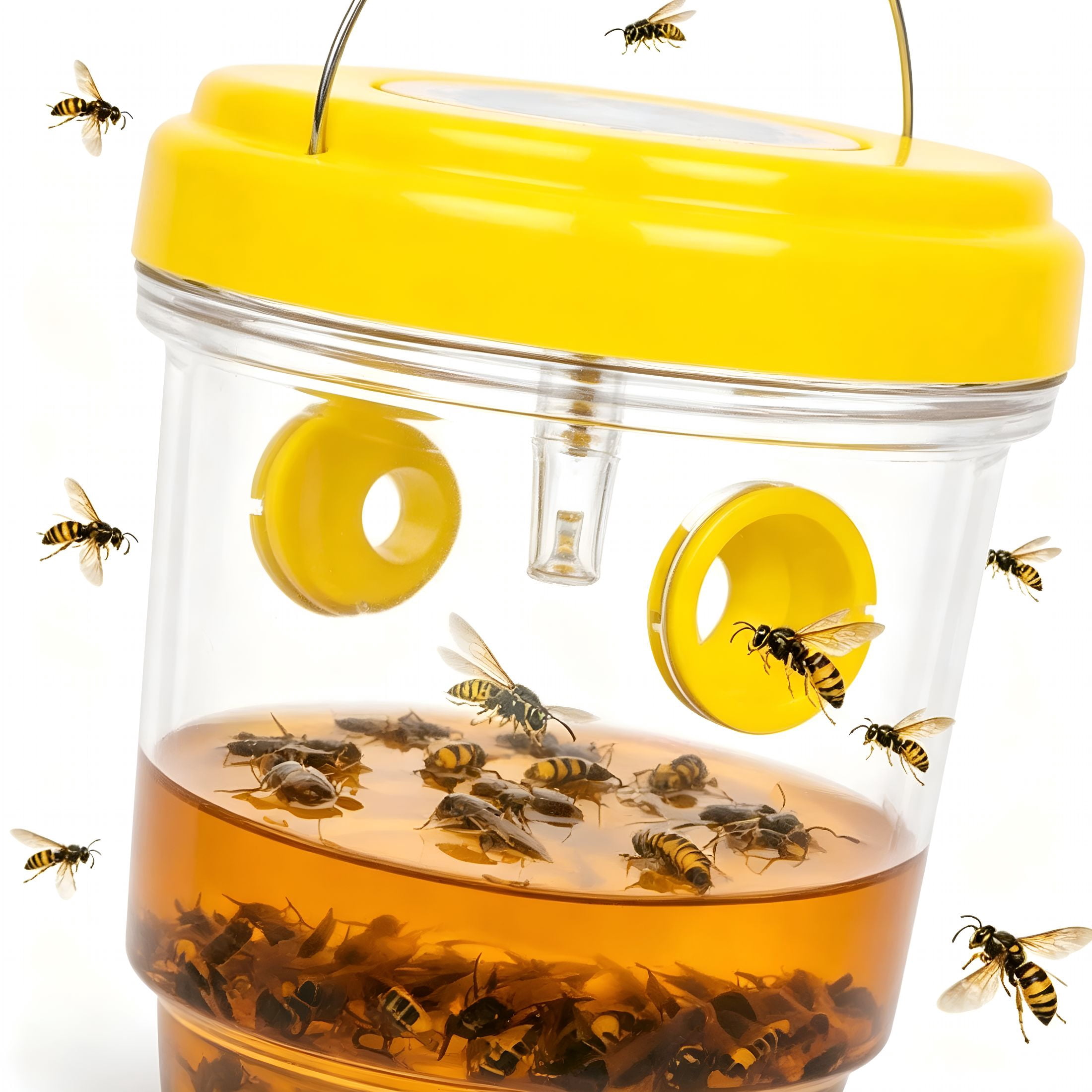 ACDANC Wasp Trap Outdoor Hanging,Reusable Yellow Jacket Trap with Bait Reservoir,Carpenter Bee and Hornet Catcher,Hanging Wasp Catcher for Outdoor Use