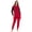 Red, variant on Unisex Sleepwear Adult Jumpsuit for Women One Piece Pajamas Ladies Non Footed Union Suit Pajamas