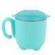thumbnail image 1 of Taza antideslizante de acero inoxidable para bebés y niños, taza para beber de dibujos animados con tapa (verde guisante), 1 of 8