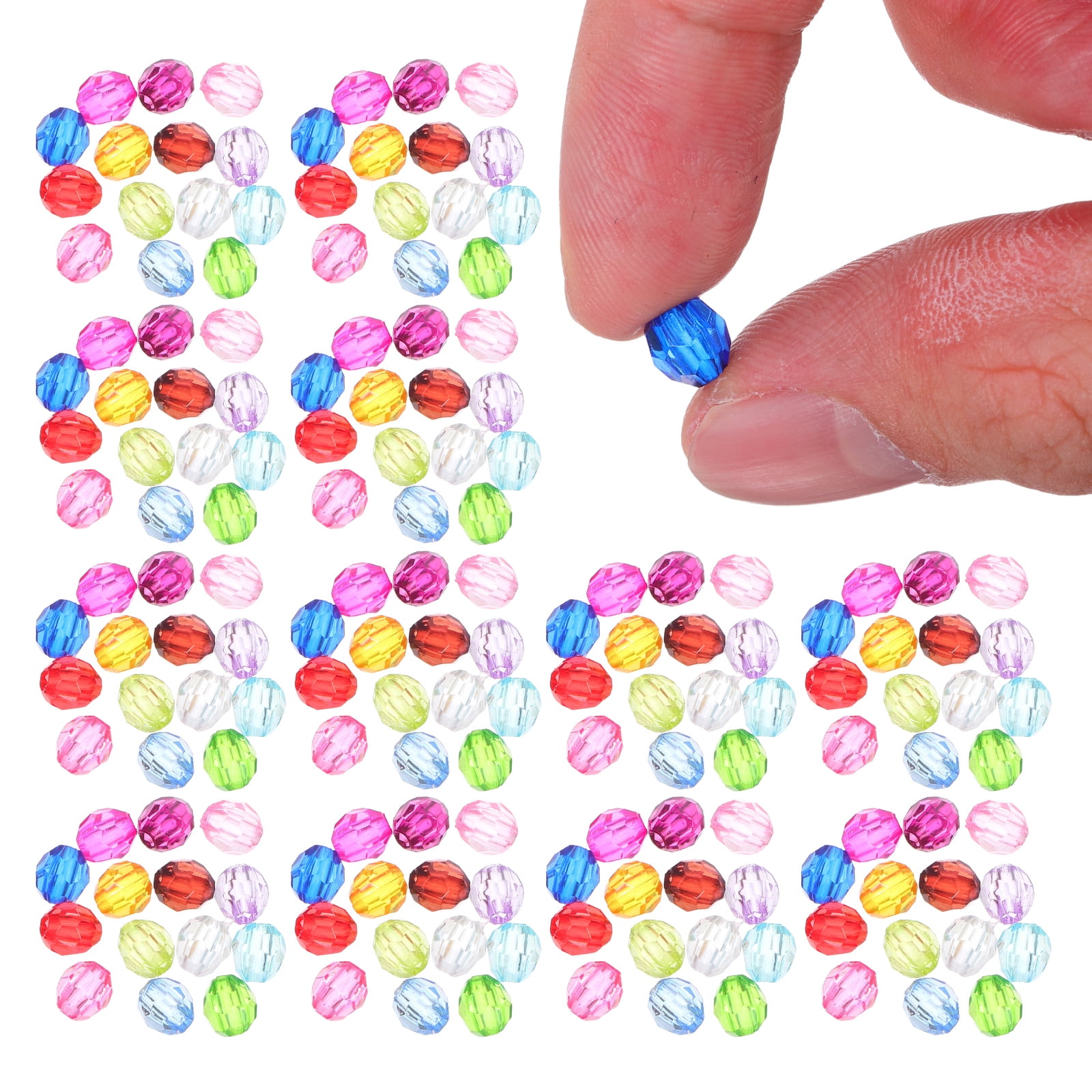 LOLIPPYY Colorful Plastic Beads Set for Jewelry Making, Bracelets, Necklaces, Hair Accessories, Craft Spacer Beads & Home Decoration