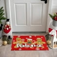 thumbnail image 4 of Candy Gingerbread Christmas Doormat, Christmas Decorations for Home Entrance Rug Decorative Welcome Door Mat Winter Xmas Decor for Home Indoor Outdoor 17 x 30 Inch (Gingerbread), 4 of 6