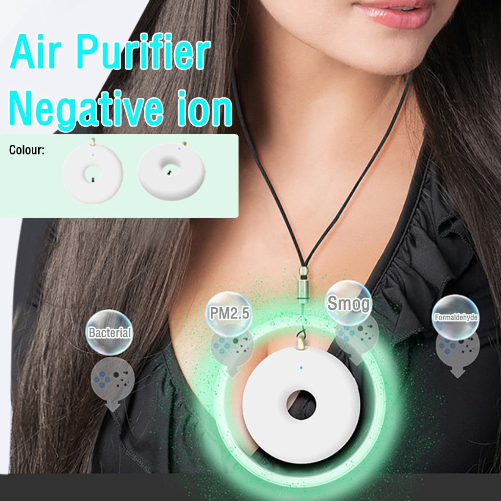 Teissuly Portable Mini Necklace Wearable Air Purifier Low Noise