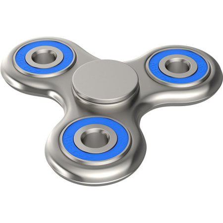 Alloy Silver 360 Spinner Focus Fidget Toy Tri-Spinner Toy for Kids & (Best Lube For Fidget Spinner)