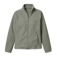 thumbnail image 4 of Huyun Womens Fleece Zip Up Jacket Lightweight Stand Collar Long Sleeve Athletic Running Jacket with Pockets Grey,XL, 4 of 5