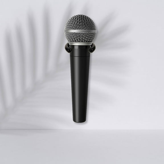 DEMACRIO Microphone Wall Clip Universal Mic Holder Bracket 2Pcs Black Plastic for Karaoke Room and Conferences