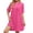 Hot Pink, variant on OSOLU Women Spring/summer Solid Color Loose Shirt Dress Mid Sleeve Button Dress Birthday Sundress Dresses For Women 2025 Elegant Classy