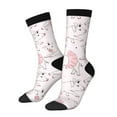 thumbnail image 1 of Balery Cute Piggy Ballerina Calcetas Largas con Estampado para Hombre y Mujer – Suaves y Transpirables, Talla Única (US 5-11), 1 of 6
