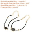 thumbnail image 4 of 1 juego de pulseras en capas para mujer, pulsera con figuras geométricas en tono dorado, brazalete envolvente apilable múltiple, pulseras ajustables en capas para regalo de mujer, 4 of 7