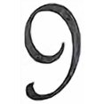 thumbnail image 3 of Spanish Rustic Hammered Wrought Iron Address Number 4 inch 9 (Black), 3 of 3