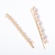 thumbnail image 3 of 4x Fashion Ladies Perlas Clips para el cabello de metal Barrette Accesorios para el cabello de bricolaje Soledad Perlas horquillas pinzas para el cabello, 3 of 7