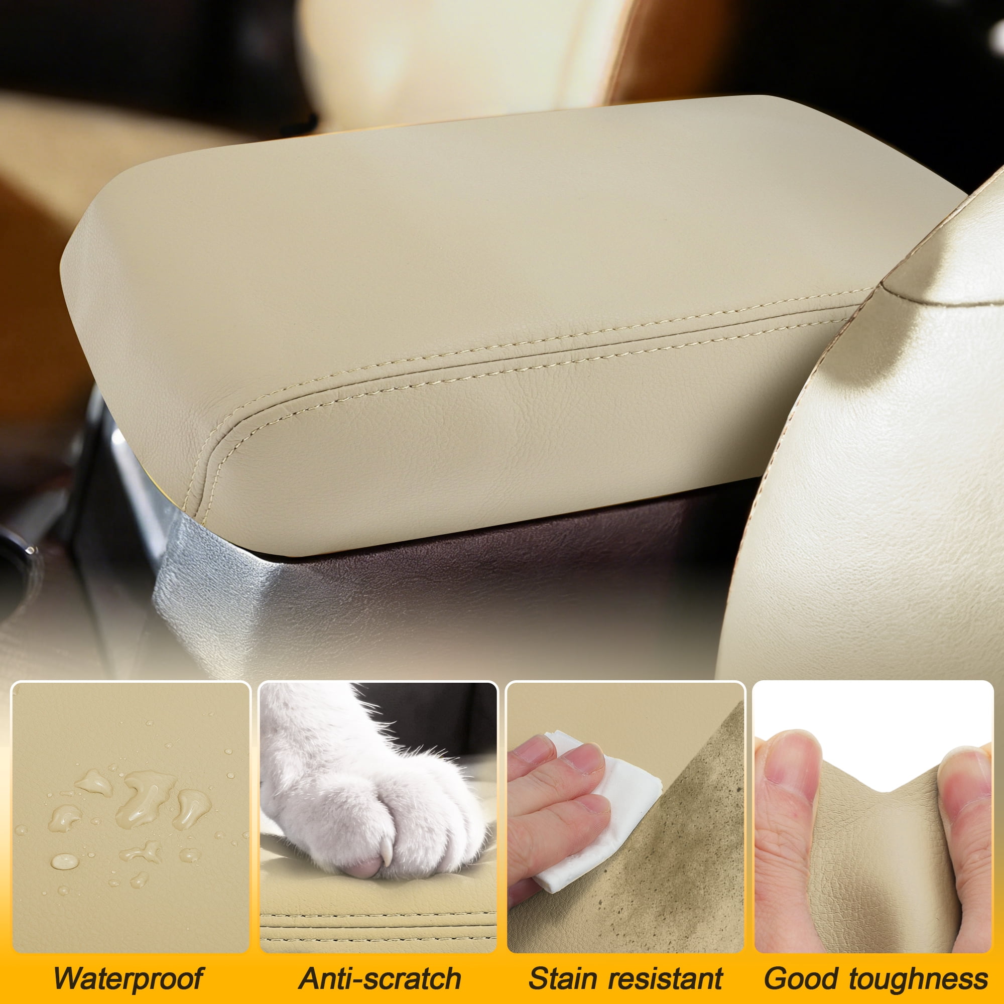 Unique Bargains Console Armrest Cover for Toyota 4Runner 2010-2023 Beige