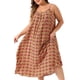thumbnail image 4 of Vestidos de mujer de tallas grandes Agnes Orinda con tirantes de espagueti para primavera y verano, vestidos largos bohemios de playa 1X rojos, 4 of 7
