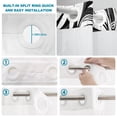 thumbnail image 5 of No Hook Shower Curtain, Palm Tree Monstera Shower Curtains for Bathroom with See Through Top Window, Black White Leaf Boho Botanical Tropical Waterproof & Washable Bath Curtain Stand Up Stall 36"x72", 5 of 9