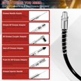 thumbnail image 5 of Grease Coupler Kit Tool Grease Tip 28-Piece Grease Coupler Kit Quick Connect Grease Fittings Complete Lube Accessories, 5 of 8