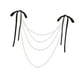 thumbnail image 4 of Decoración para respaldo de silla de boda, lazo de cinta, decoración para pasillo de boda con perla Negro, 4 of 8