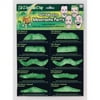 MOUSTACHE CARD-GREEN 10 STYLES