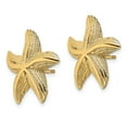 thumbnail image 2 of Auriga Fine Jewelry 14K Yellow Gold Starfish Stud Earrings for Women (L- 0.8 inch, W- 0.85 inch), 2 of 6