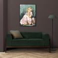 thumbnail image 2 of Needlepoint canvas for halfstitch without yarn Canvas Little Girl with Cats SE929.116 Seg De Paris Printed Tapestry Canvas, 2 of 3