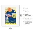 thumbnail image 2 of Summer in Germany - Woman with Wildflowers Bouquet - Vintage Railroad Travel Poster by Ludwig Lutz Ehrenberger 1937 - Fine Art Rolled Canvas Print 16in x 20in, 2 of 4